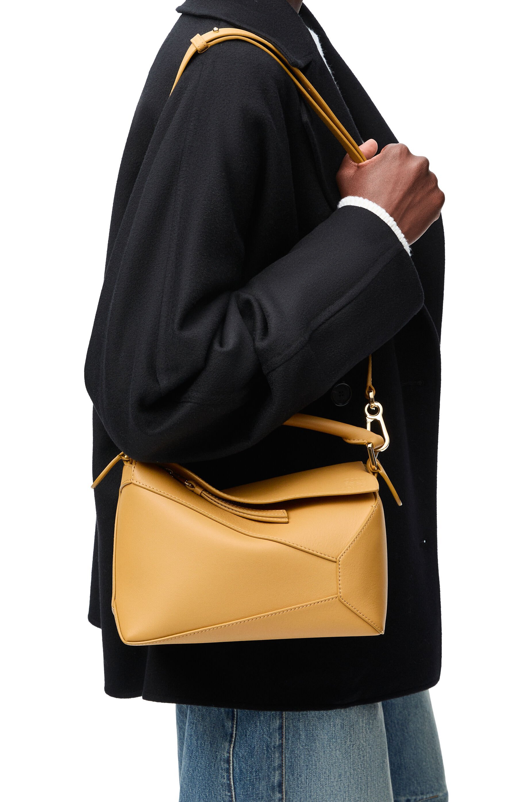 Loewe Puzzle Small Shoulder Bag In Brown