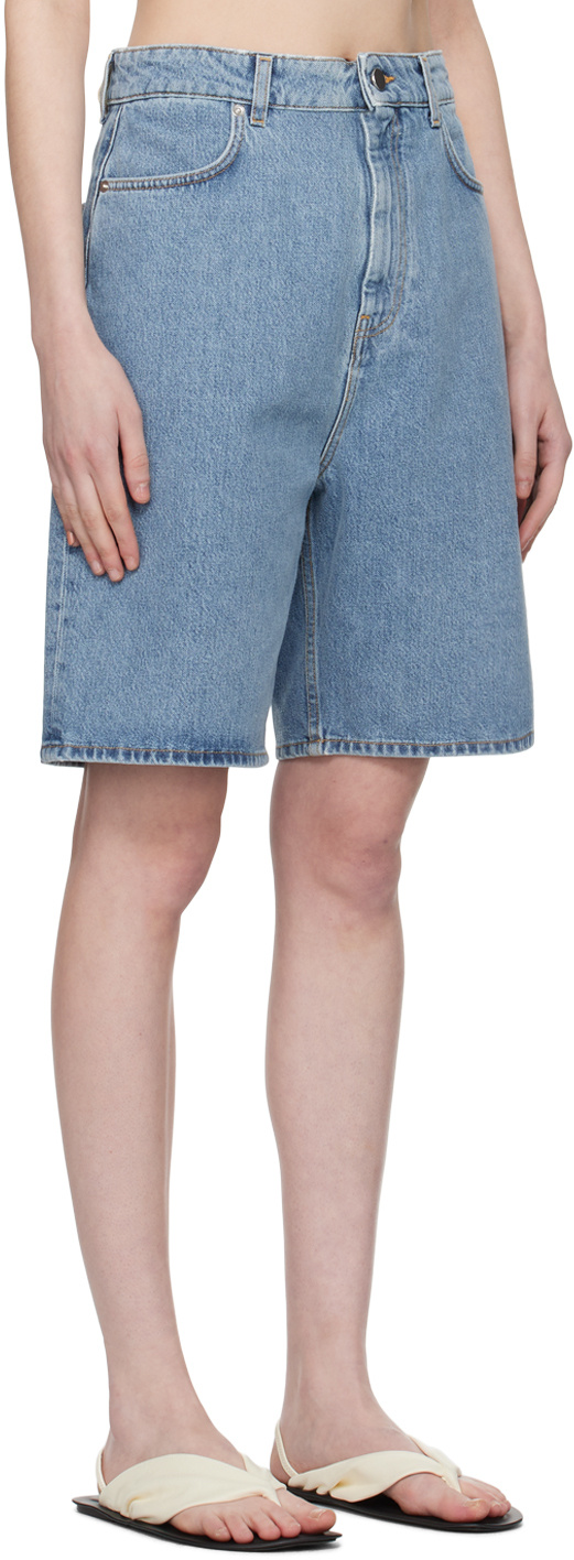 Loulou Studio Blue Isu Denim Shorts In Blue