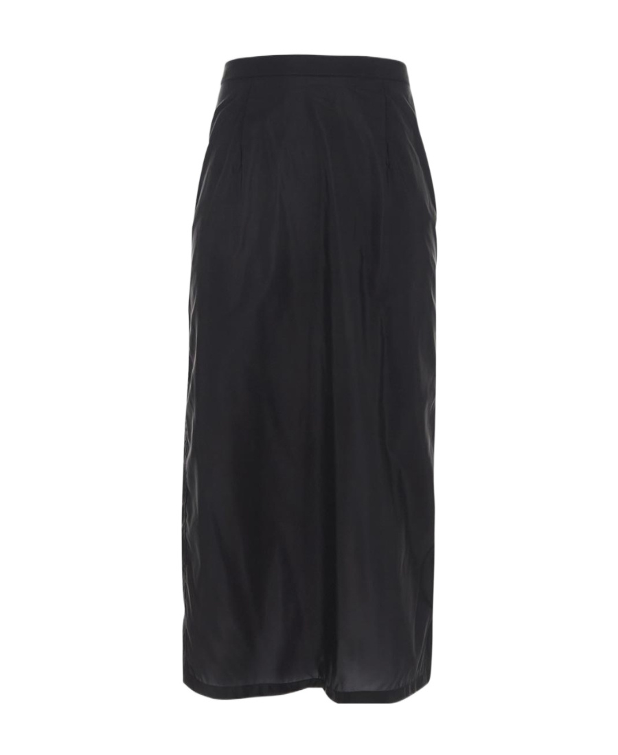 Maison Margiela High-waisted Chiffon Straight Skirt In Black