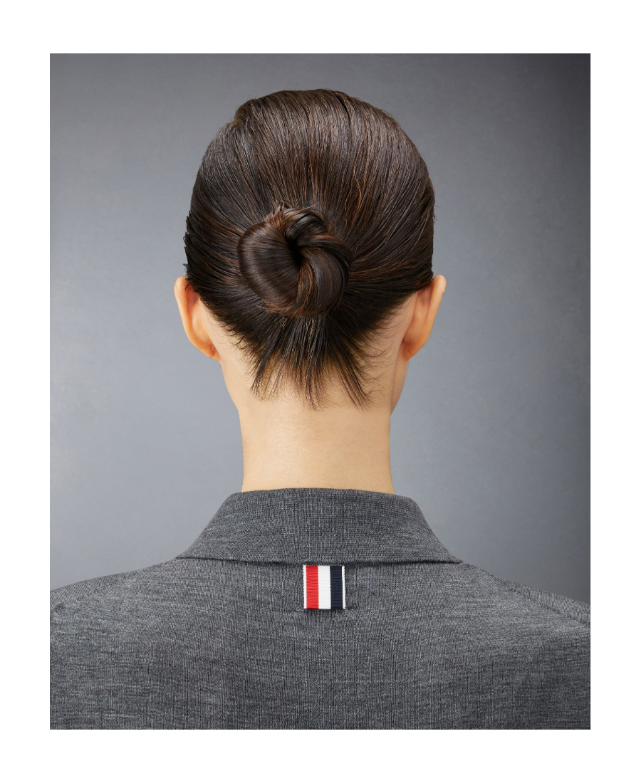 Thom Browne Freshly Cut Wool Knitted Polo Shirt