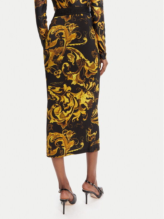 Versace Jeans Baroque-print Midi Skirt In Multi