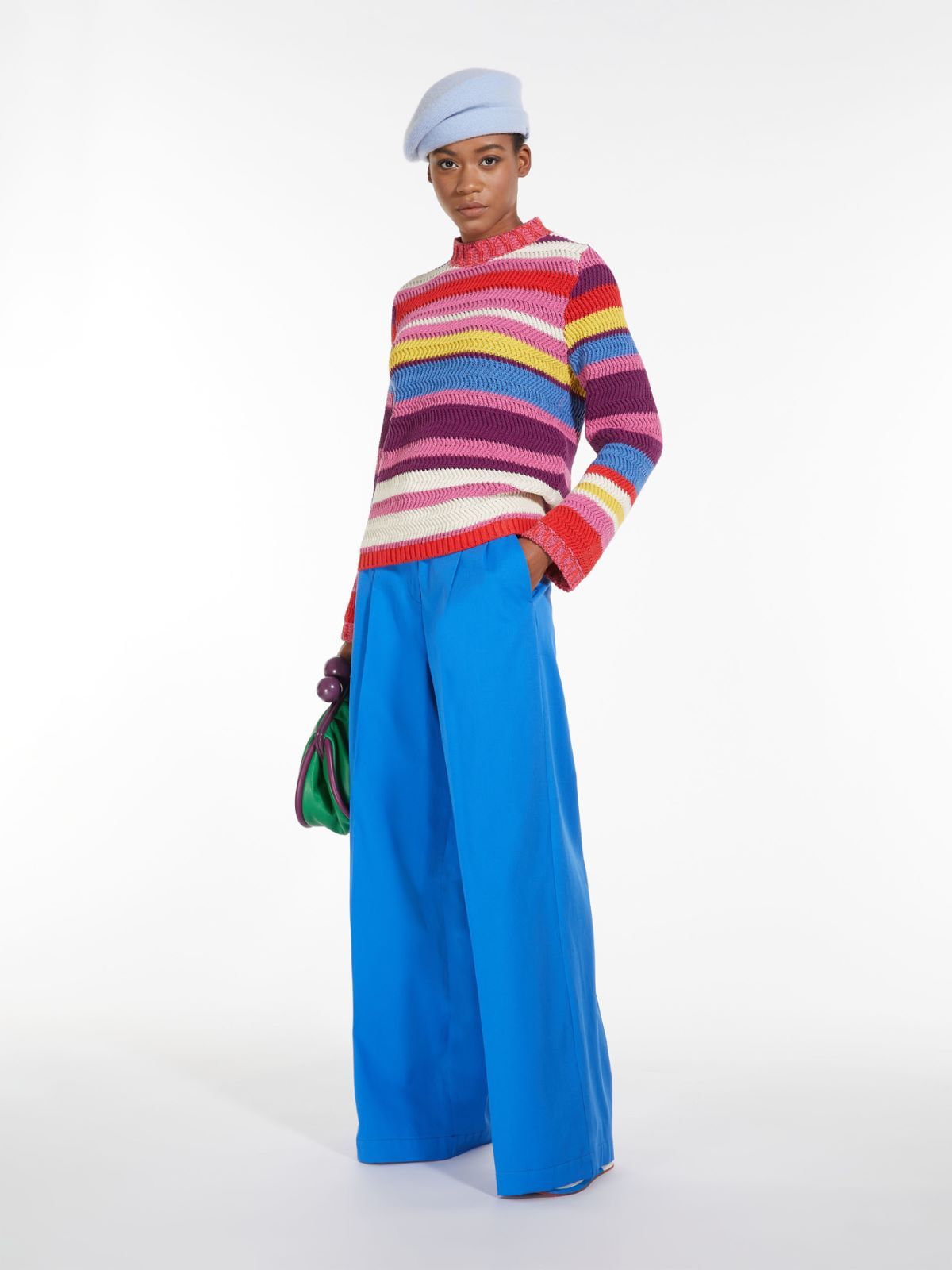 Weekend Max Mara Striped Sweater In Red