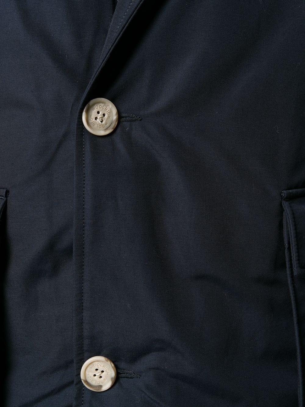 Woolrich Arctic Anorak In Ramar Cloth With Detachable Fur In Black