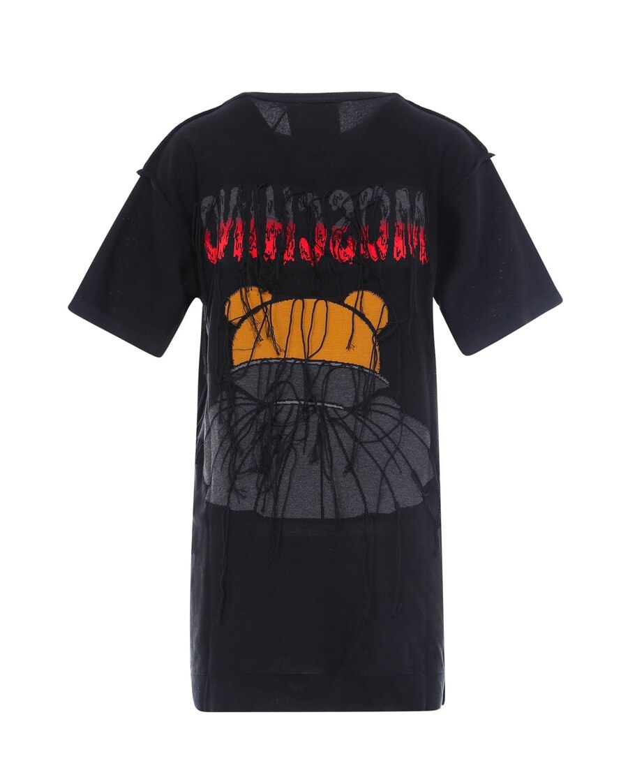 Moschino Teddy Bear T-shirt Dress In Black