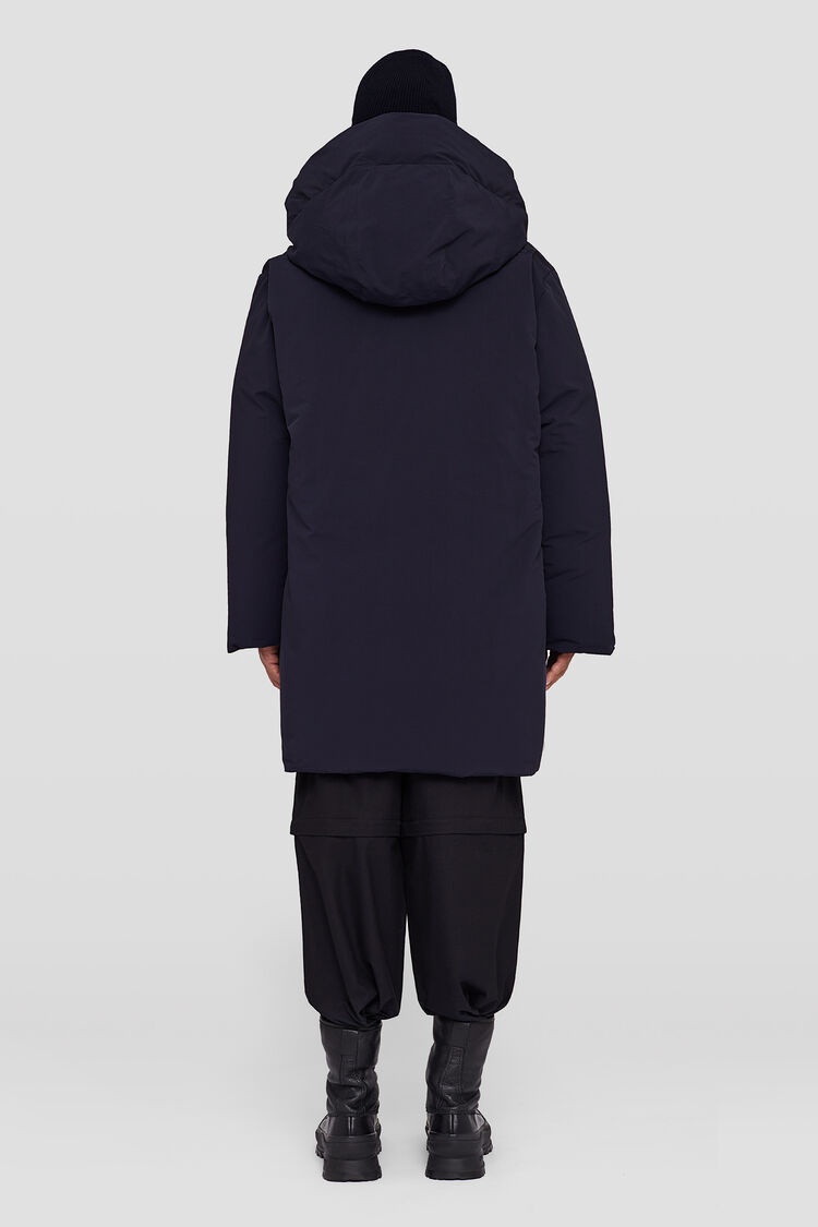 Jil Sander Zipper Long Style Down Jacket In Black