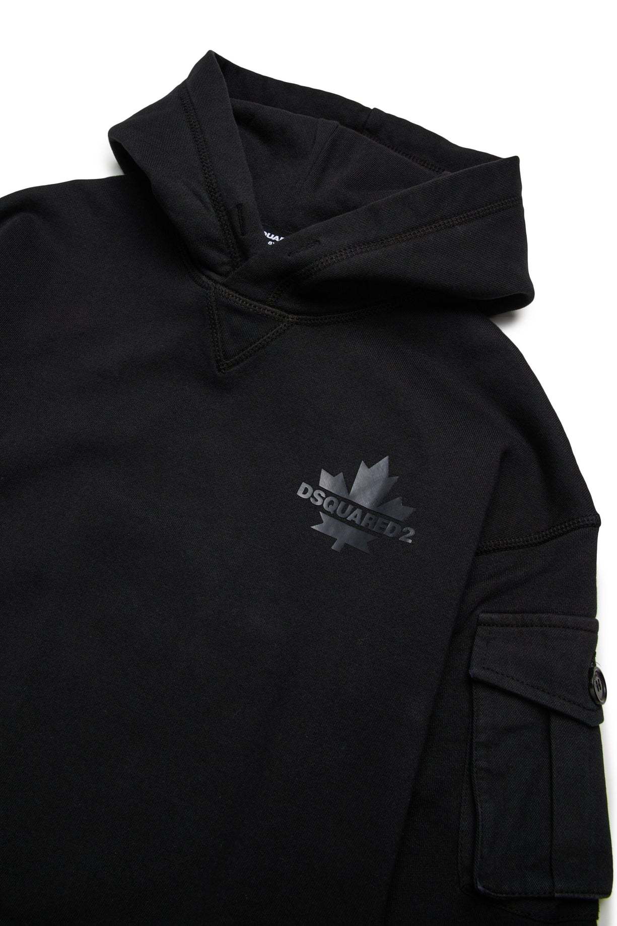 Dsquared2 Cotton Hoodie In Black
