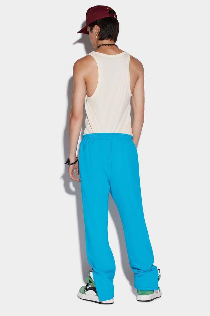 Dsquared2 Man Pants Turquoise Size Xl Cotton In Blue
