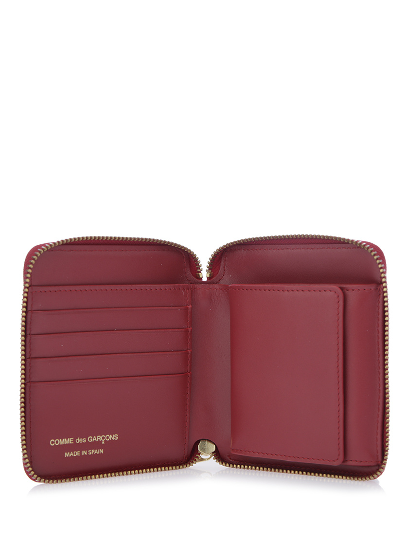 Comme Des Garçons Zip Around Wallet In Red