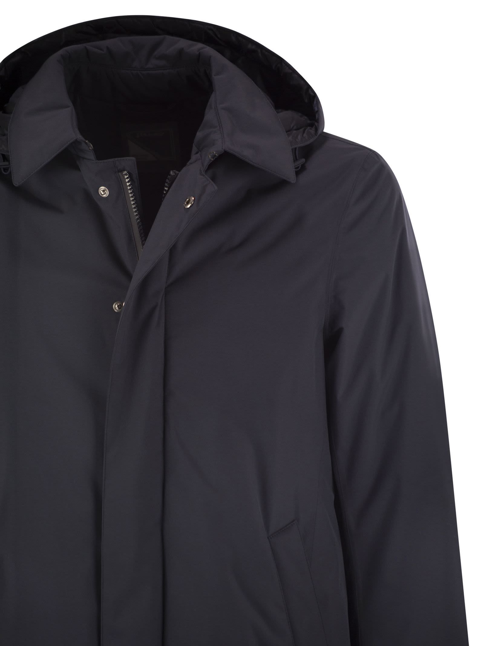 Herno Men Waterproof 2-layer Laminar Fabric In Black