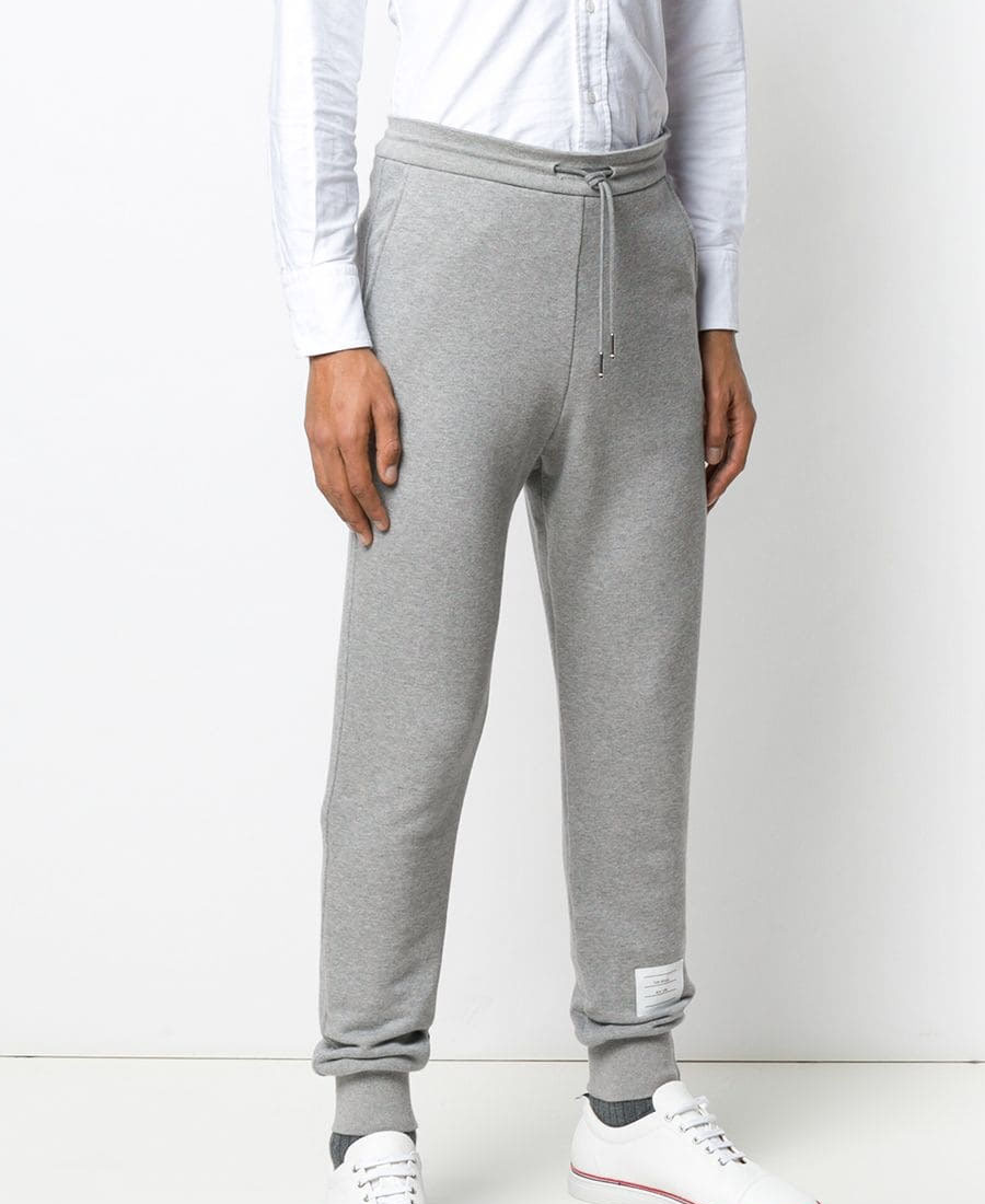 Thom Browne Gray Classic 4-bar Jersey Loopback Sweatpants In Gray