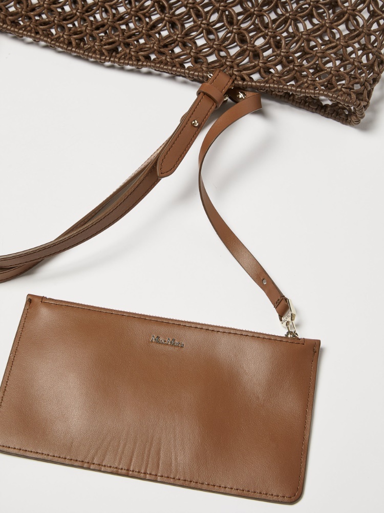 Max Mara Hollowed Out Handbag In Brown