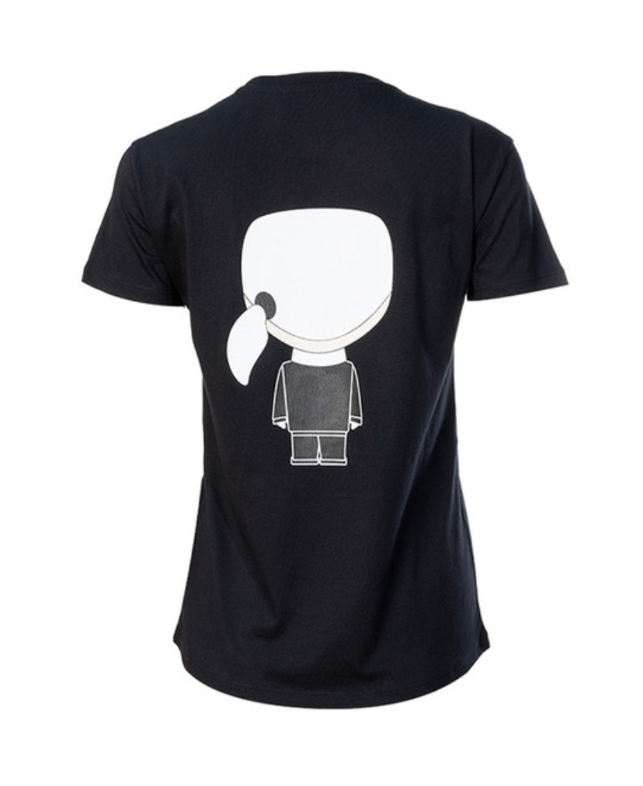 Karl Lagerfeld Graphic-print Short-sleeve T-shirt In Black