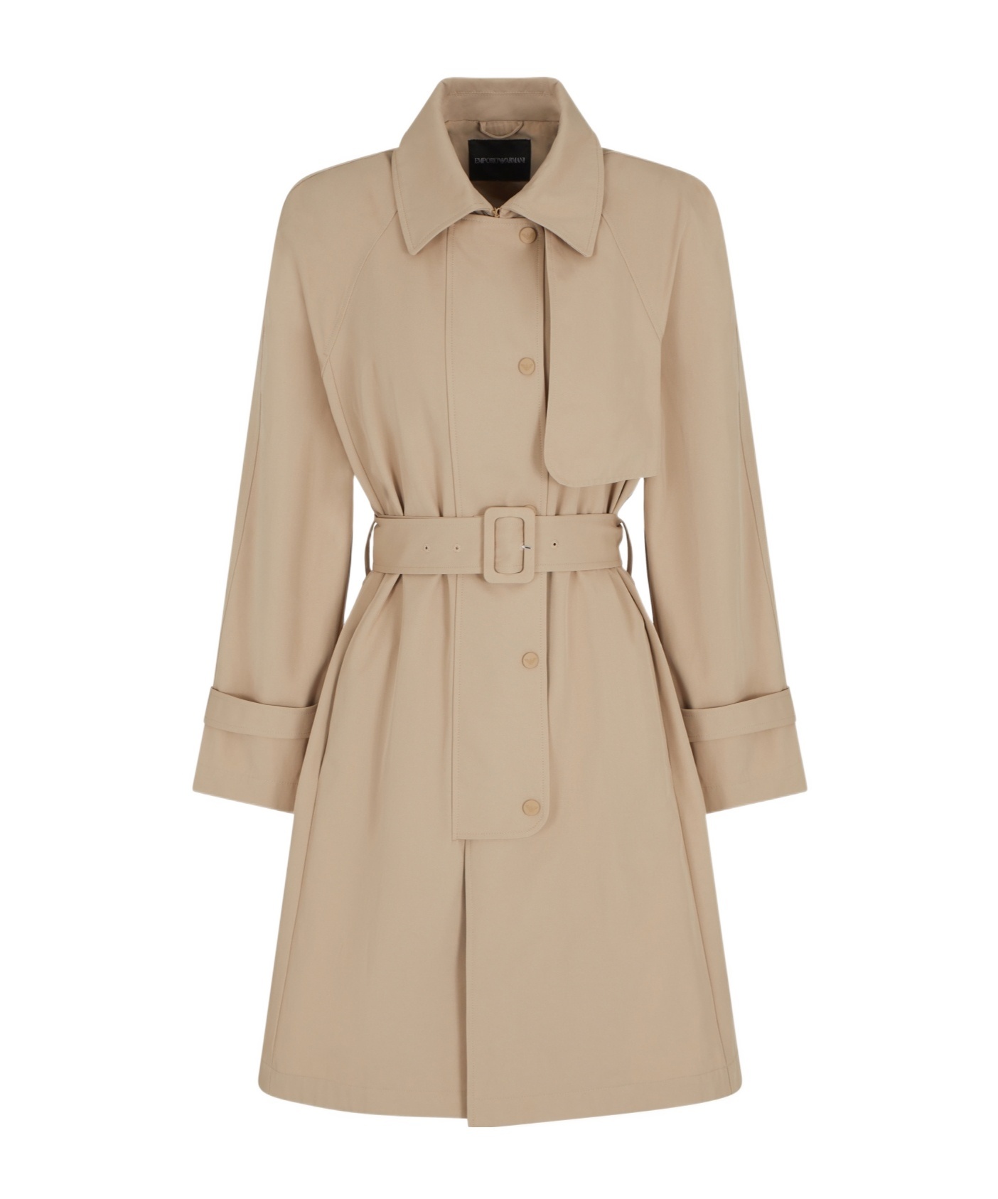 Shop Emporio Armani Waterproof Trench Coat In Nude