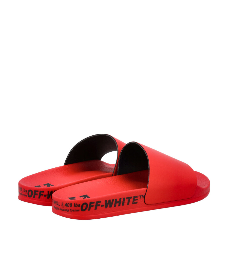 Off-white Industrial Logo Slides In Red