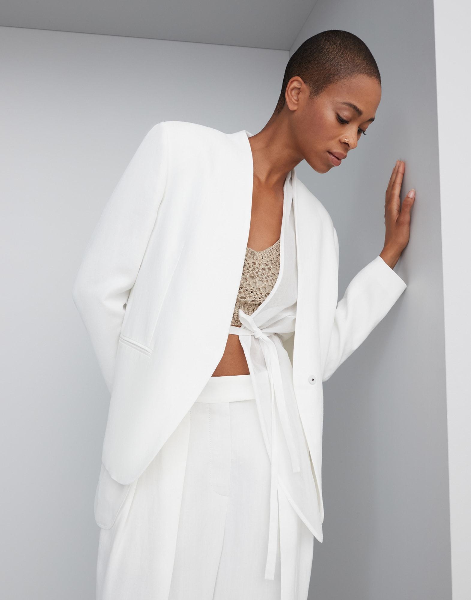 BRUNELLO CUCINELLI LAYERED SINGLE-BREASTED BLAZER