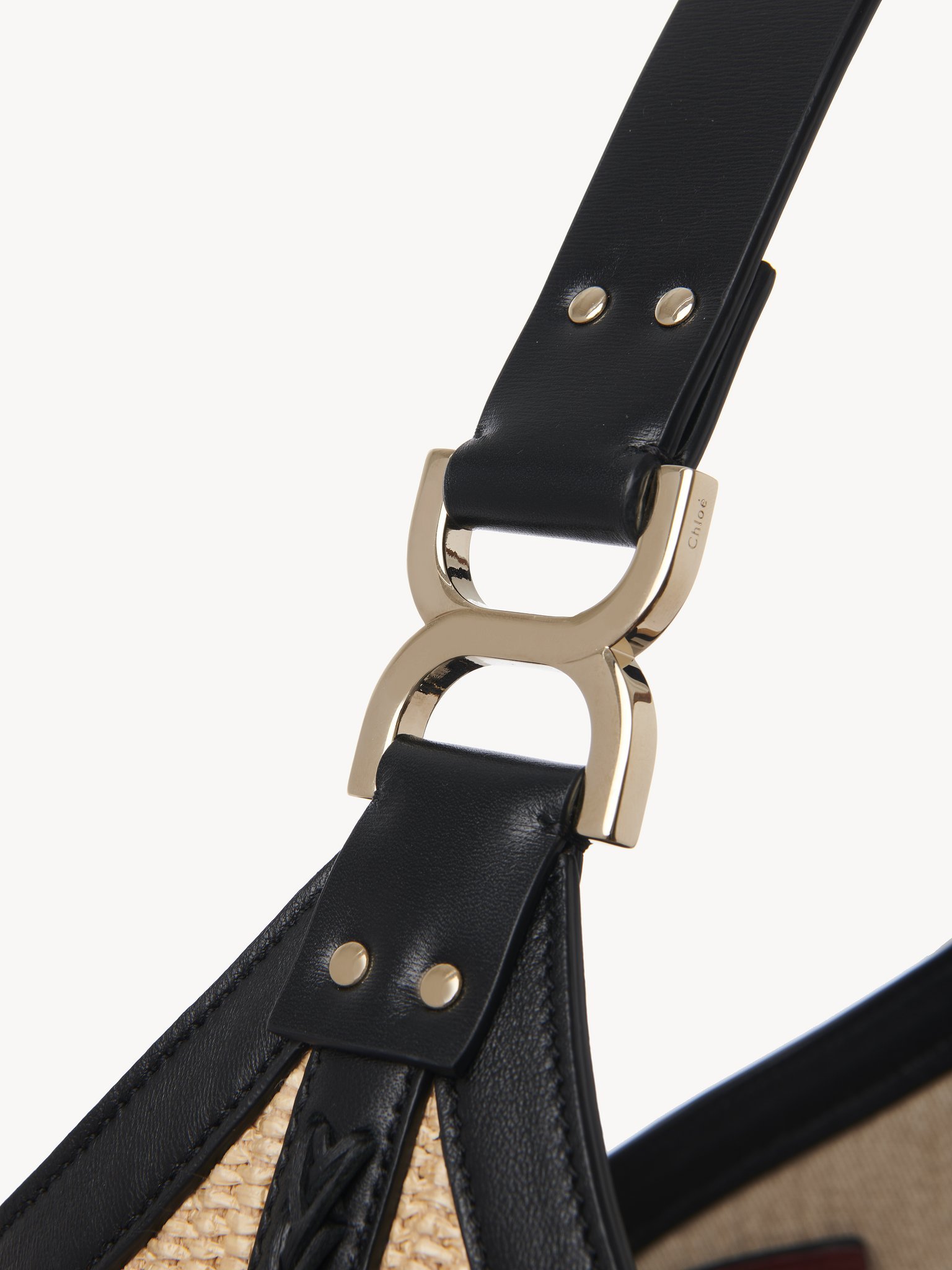 Chloé Marcie Raffia Tote Bag In Nude