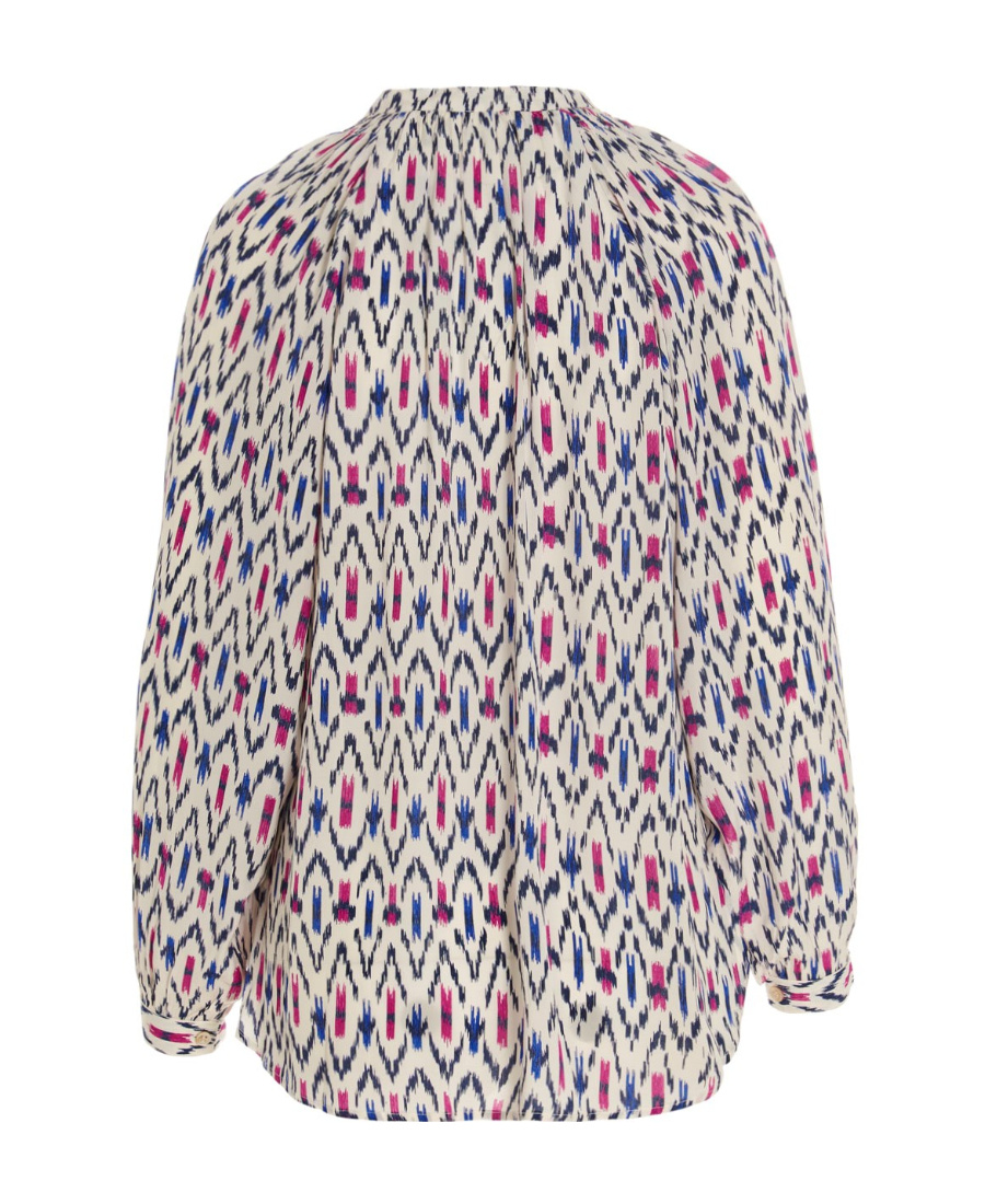 ISABEL MARANT ÉTOILE GEOMETRIC LONG-SLEEVE BLOUSE