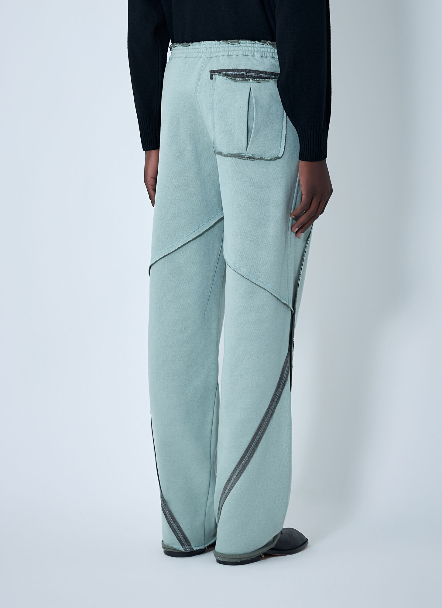 Kiko Kostadinov Patchwork Casual Pants In Blue