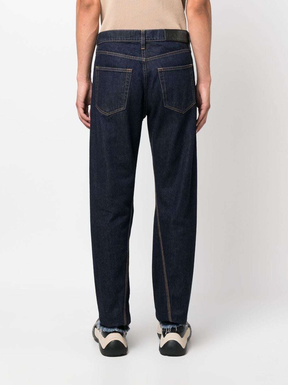 Lanvin Mid-rise Straight-leg Cotton Jeans In Black