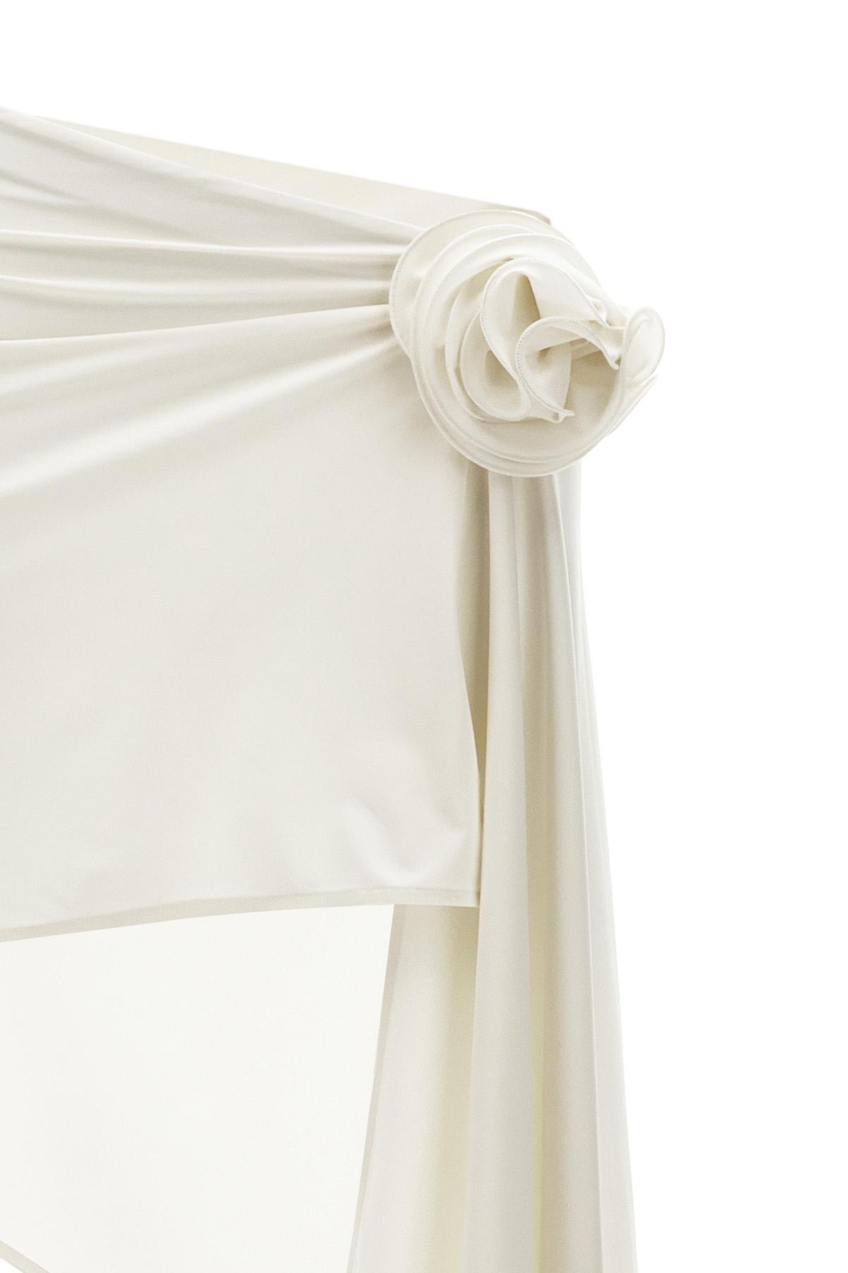 Magda Butrym Draped Knot Asymmetric Design Skirt In White
