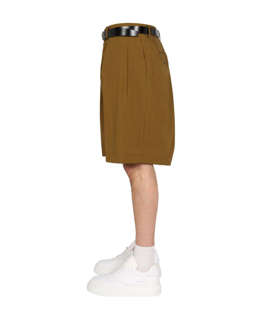 Paul Smith Cotton Bermuda Shorts In Brown