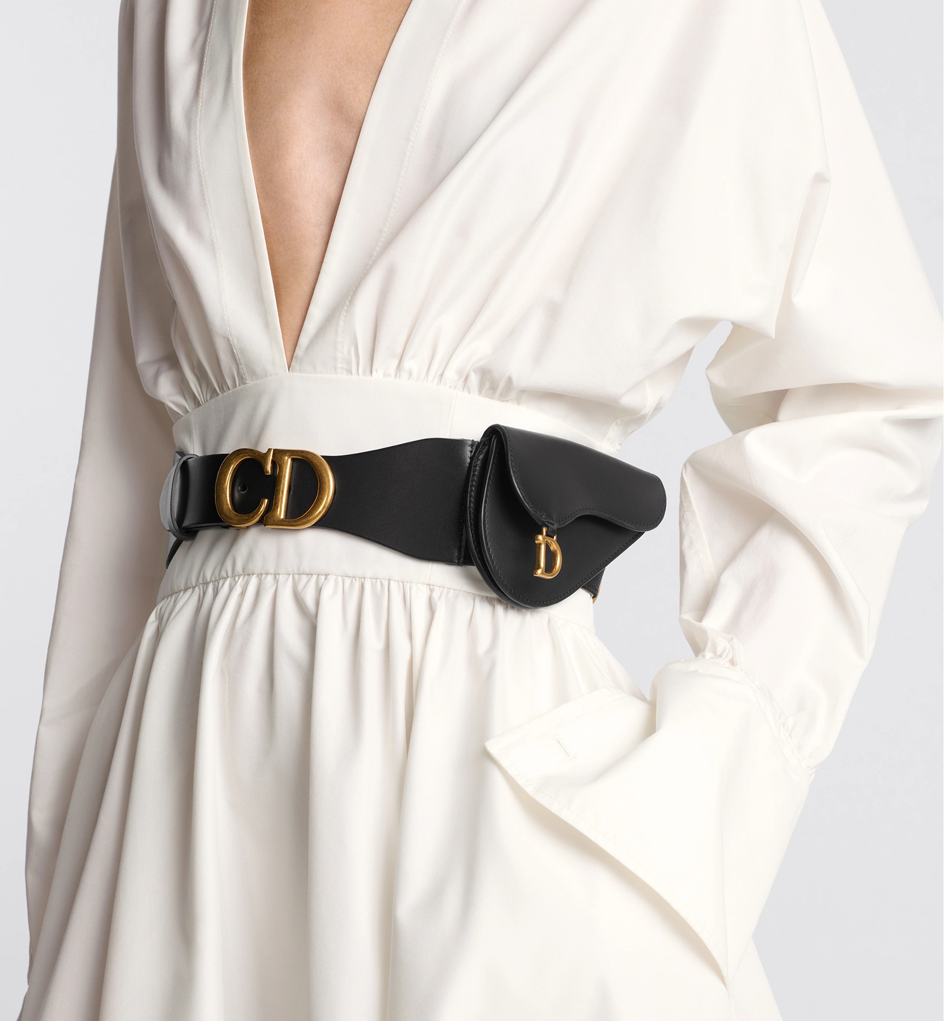 Dior Saddle Bag Belt In Black