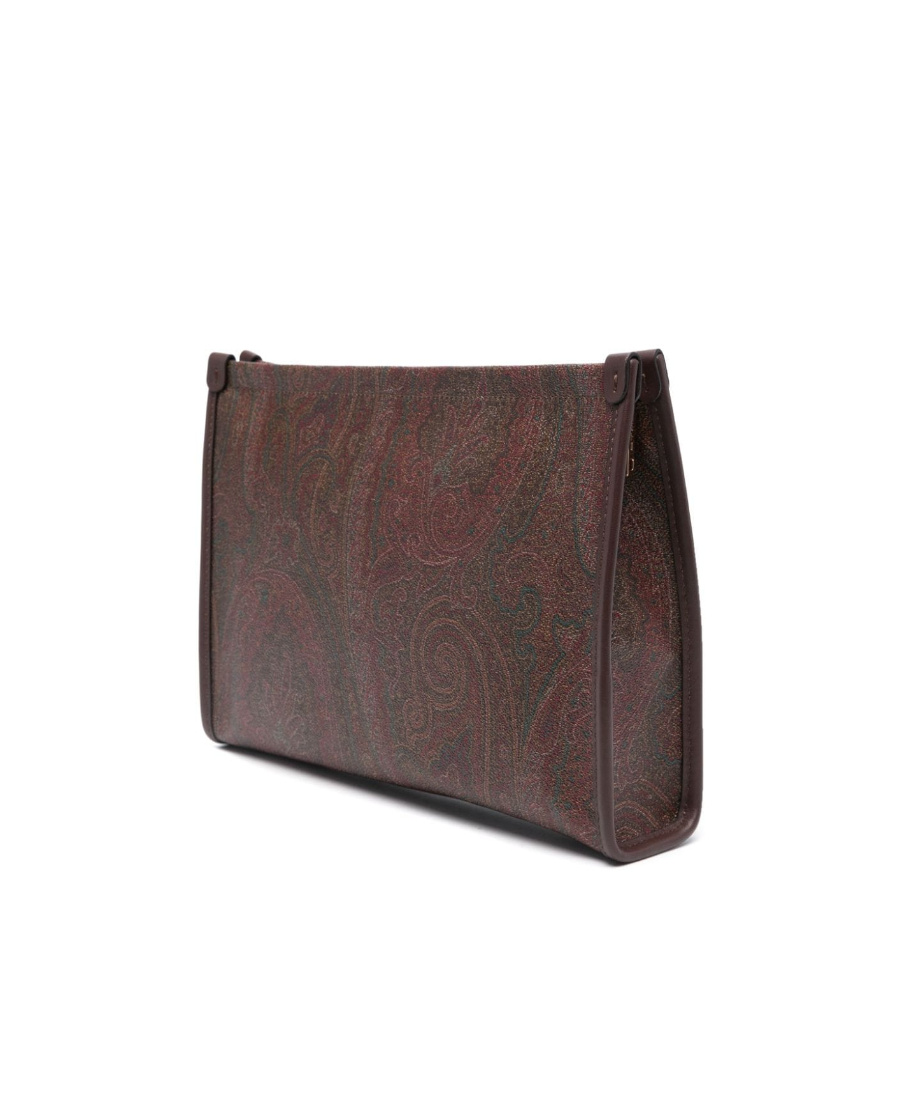 Etro Essential Clutch Bag In Brown