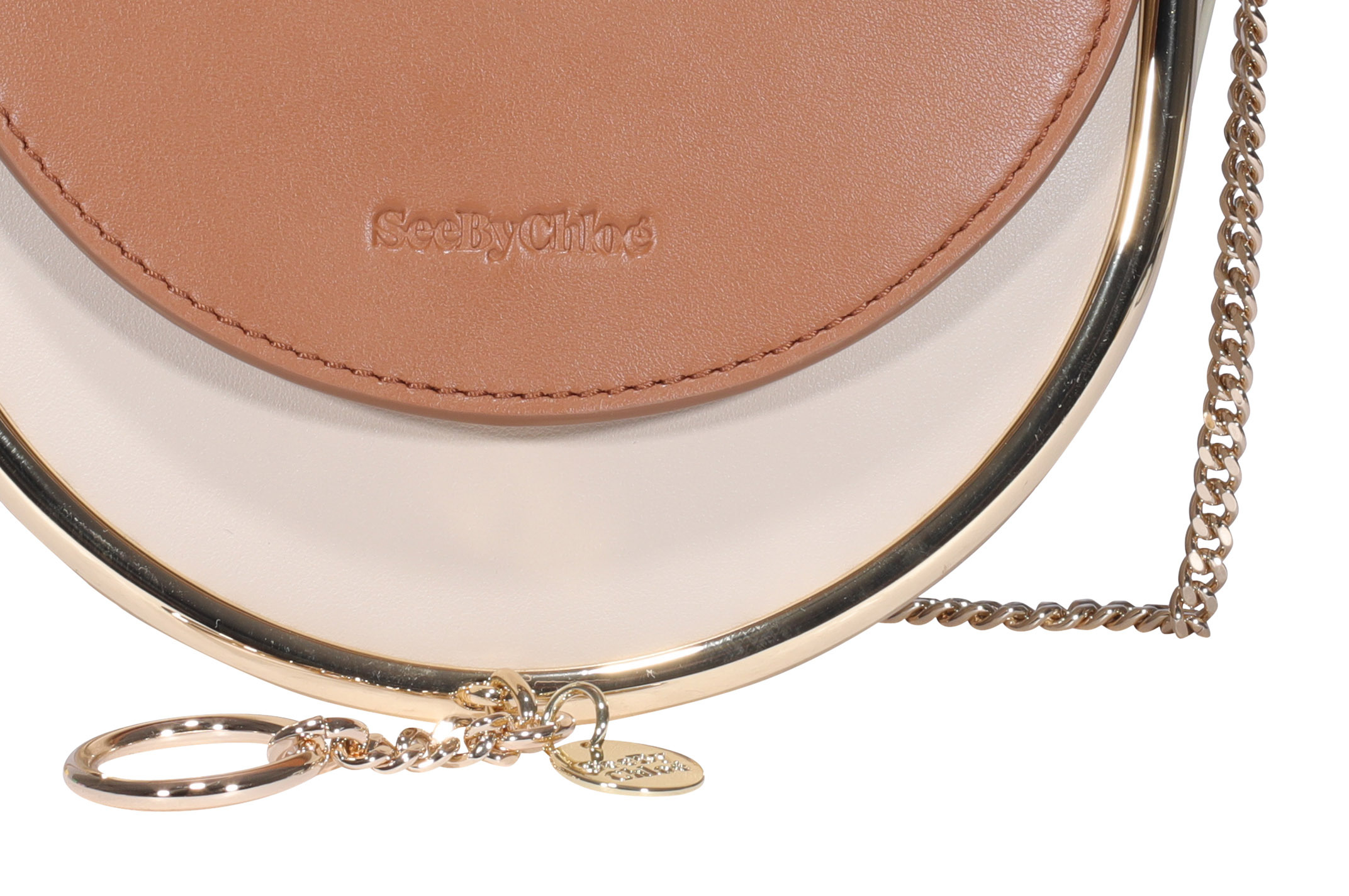 See By Chloé Logo Chain Shoulder Bag In Pink
