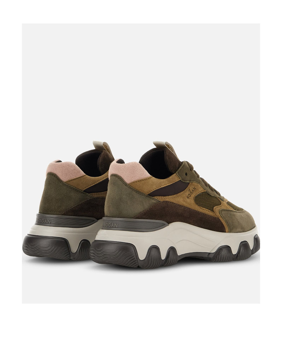 Hogan Hyperactive Panelled Suede Sneakers In Black