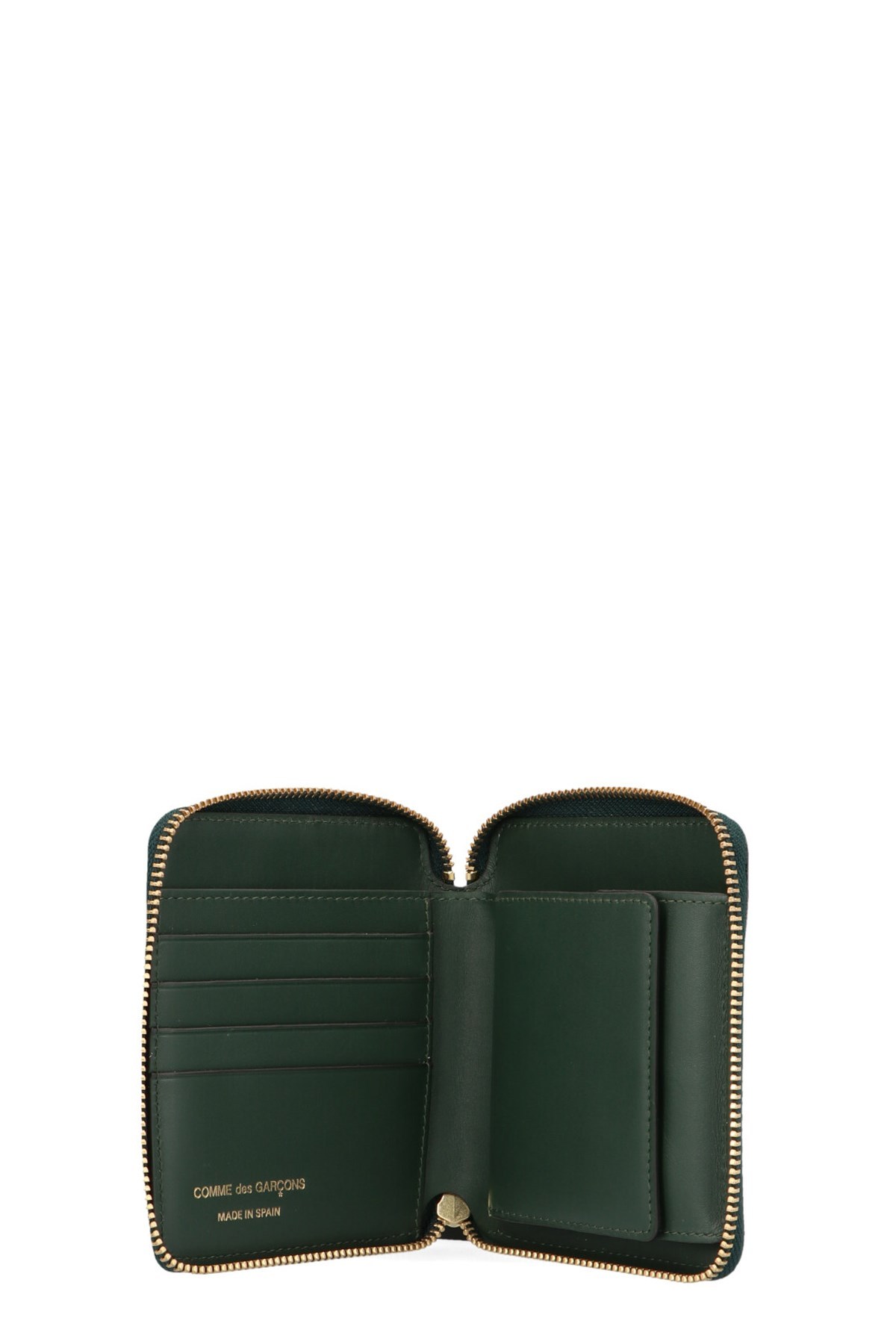 Comme Des Garçons Compact Wallet In Green