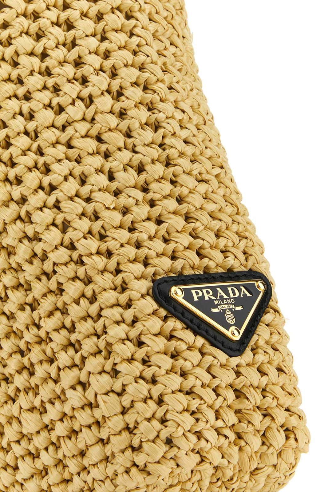Shop Prada Logo Handbag In Nude