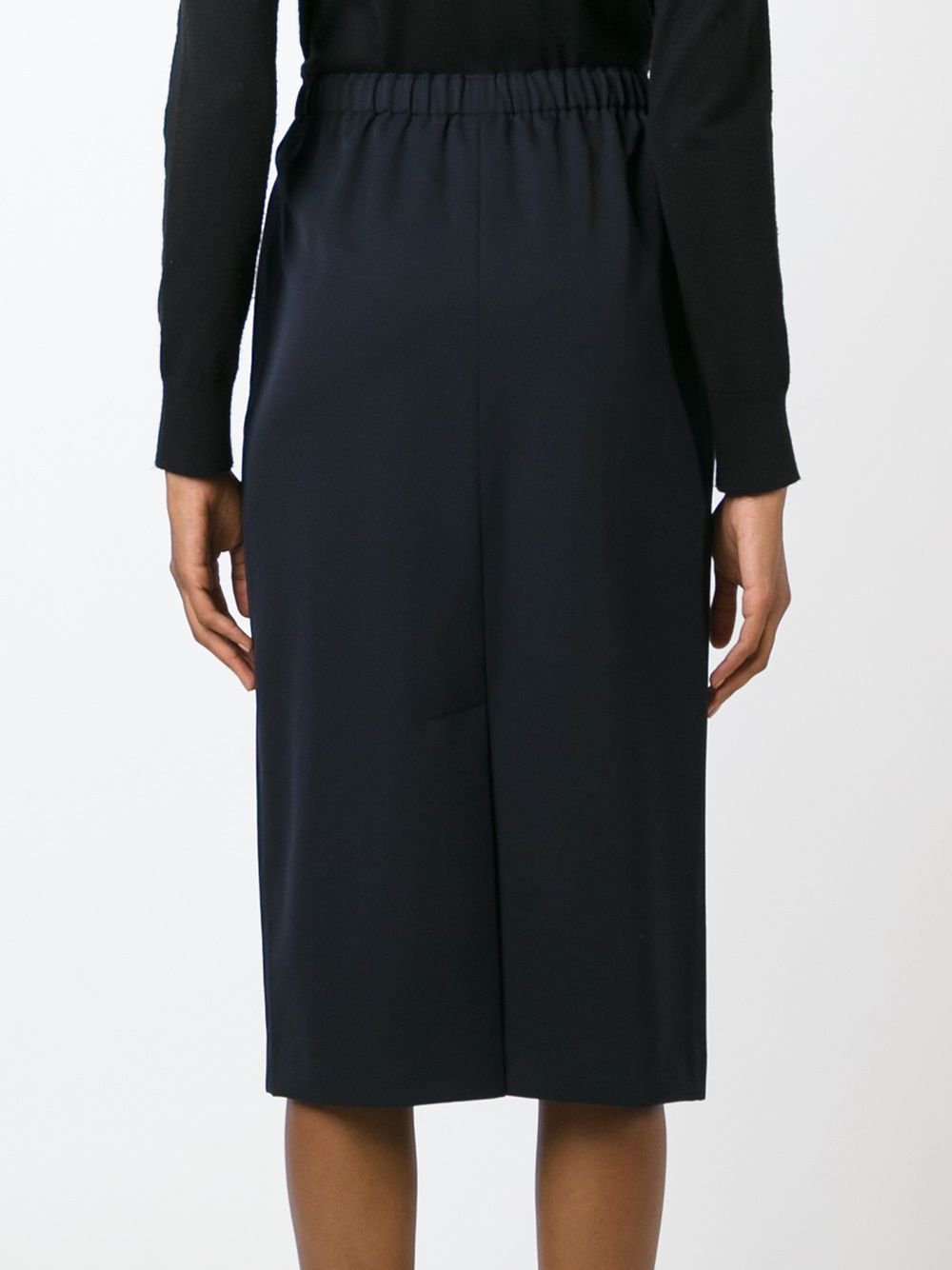 Comme Des Garçons Elastic Waist Skirt In Black