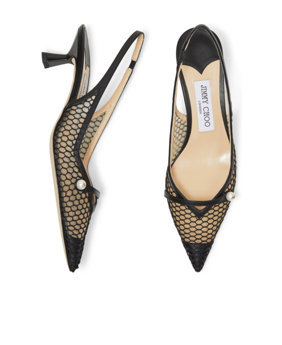 Jimmy Choo Hollowed-out Knitted High Heels In Multicolor