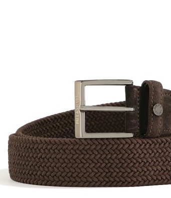 Paul & Shark Weaving Logo Belt In Black