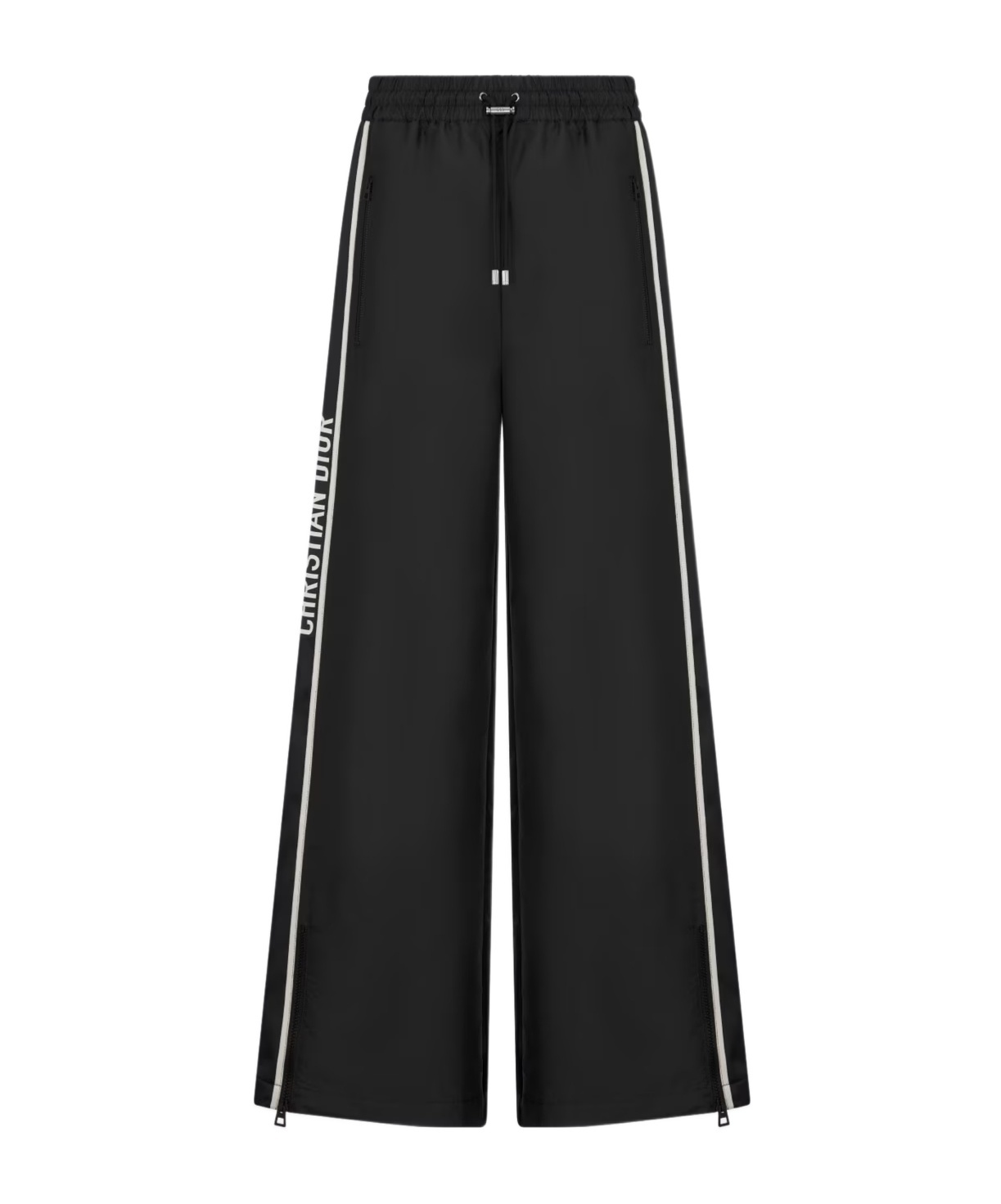 Dior Logo Elastic Waist Casual Pants In Black