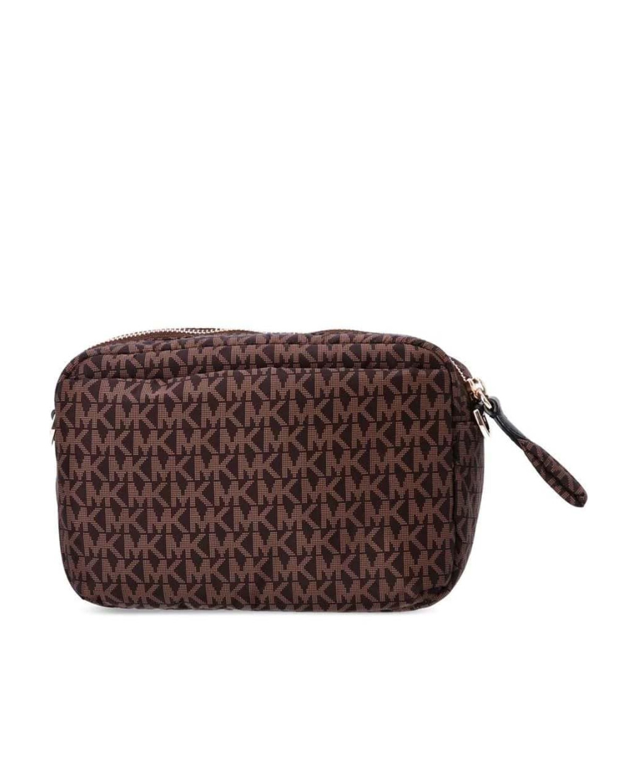 Michael Kors Logo-plaque Crossbody Bag In Black