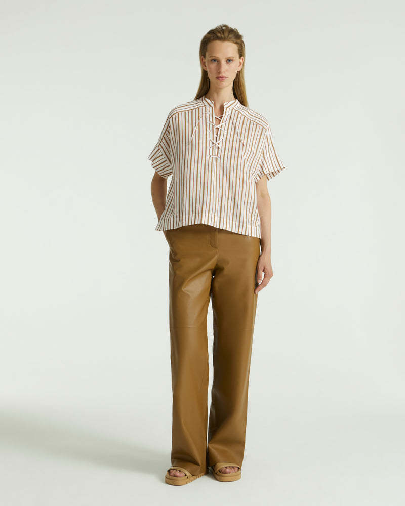 Shop Yves Salomon A Short Sleeved Shirt In Multicolor