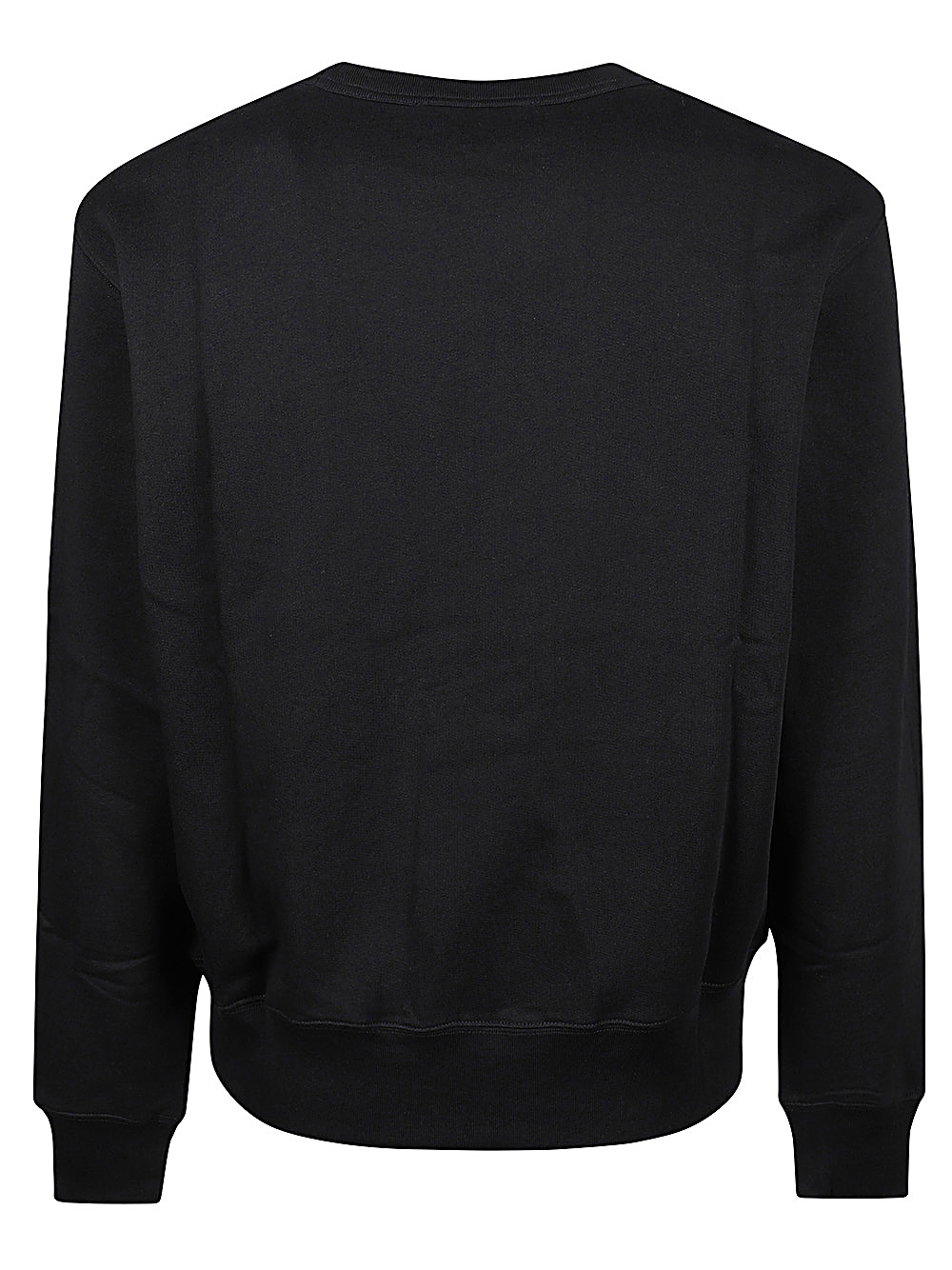 Acne Studios Face Logo Patch Jersey Sweatshirt In Black