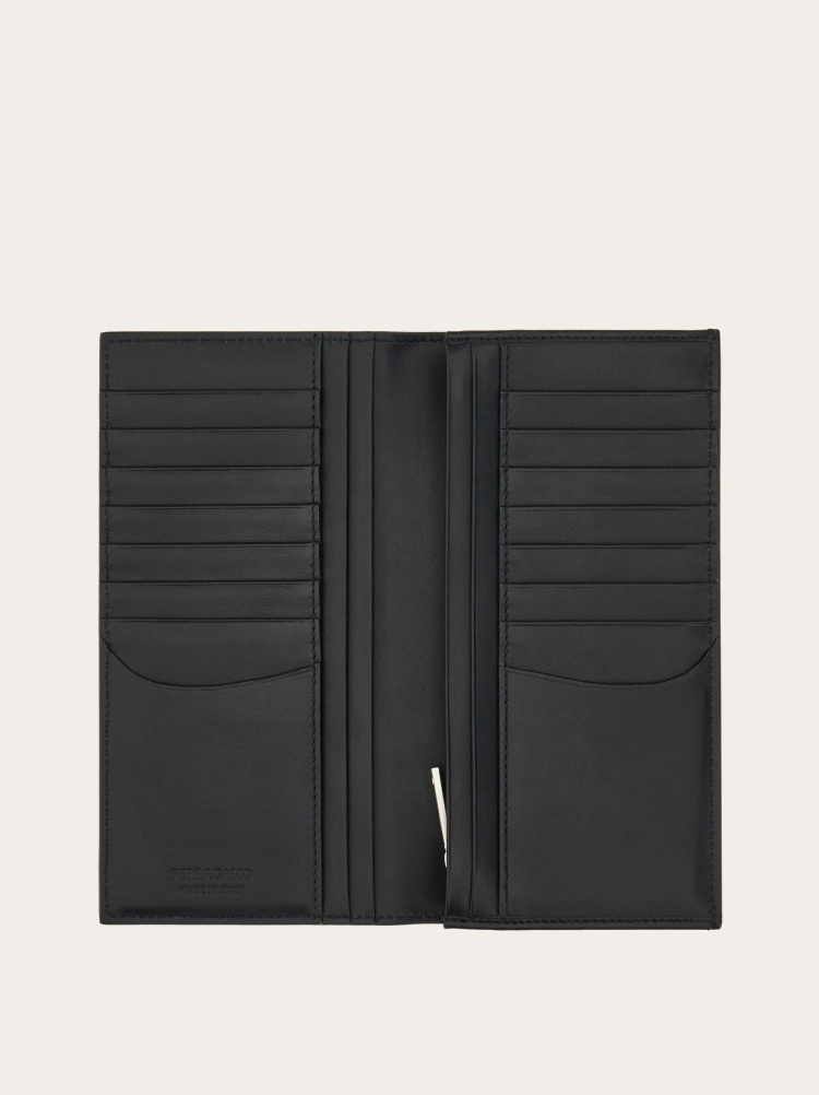 Shop Ferragamo Hollowed-out Jacket Wallet In Black