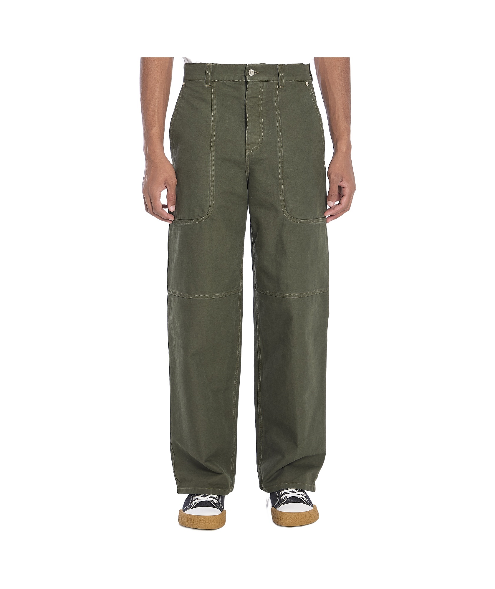 Loewe Cargo Trousers Utility Multiple Pockets In Green