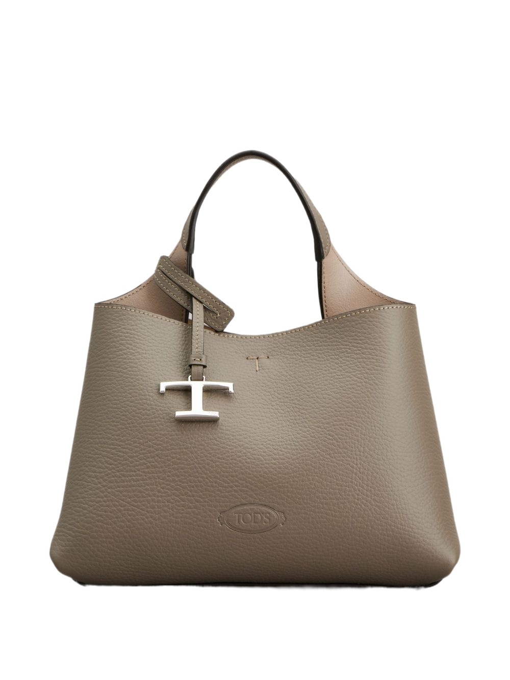Tod's Single Handle Shoulder Bag In Gray