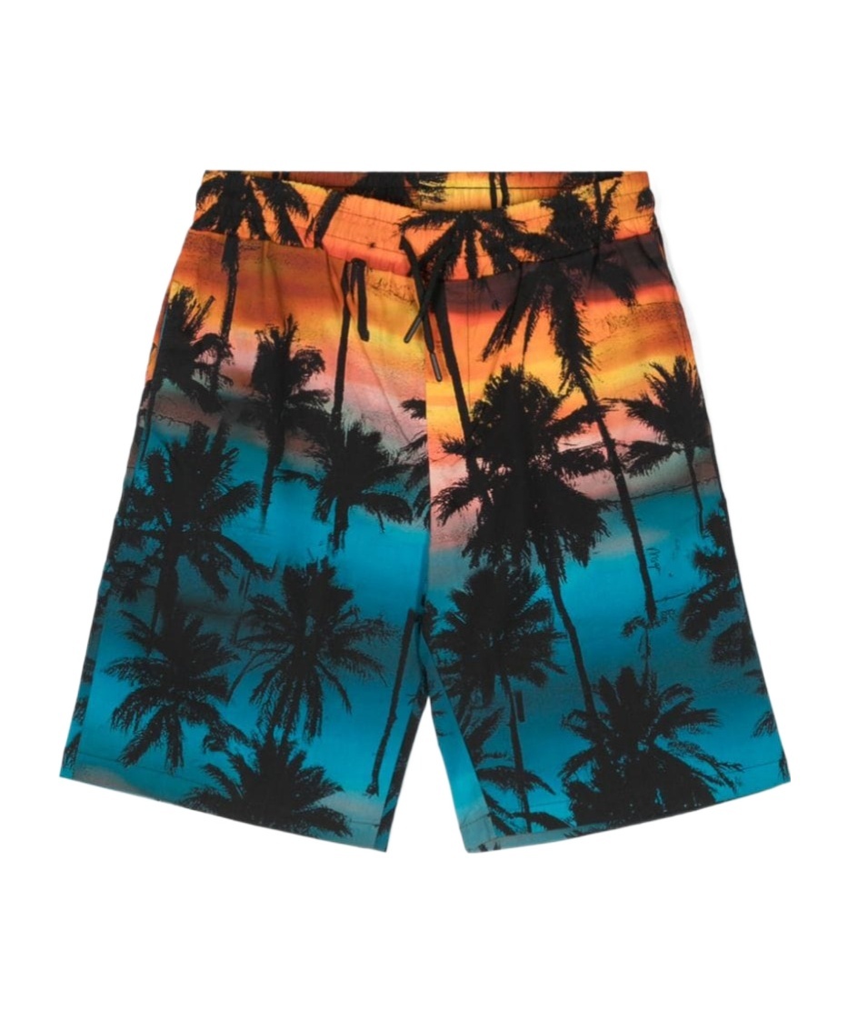MSGM PALM TREE-PRINT SWIM SHORTS