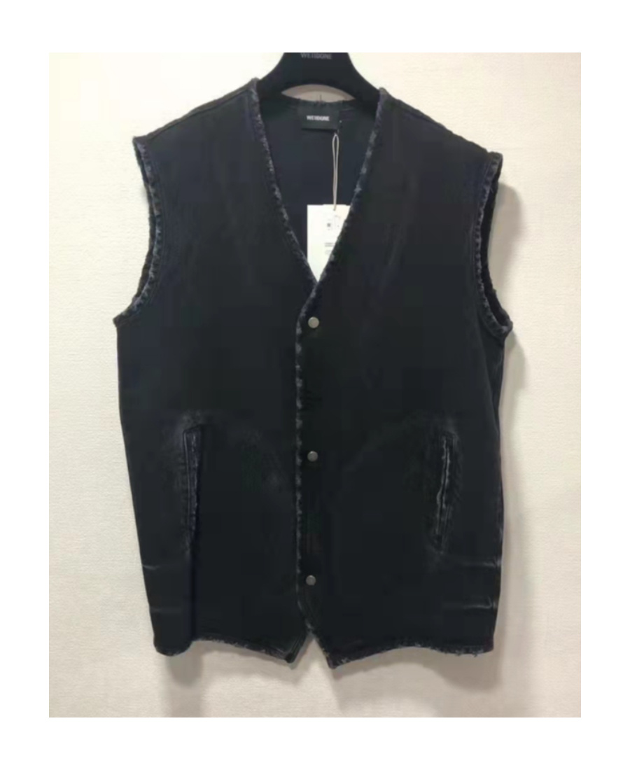 Shop We11 Done Jeans Sleeveless Vest In Black