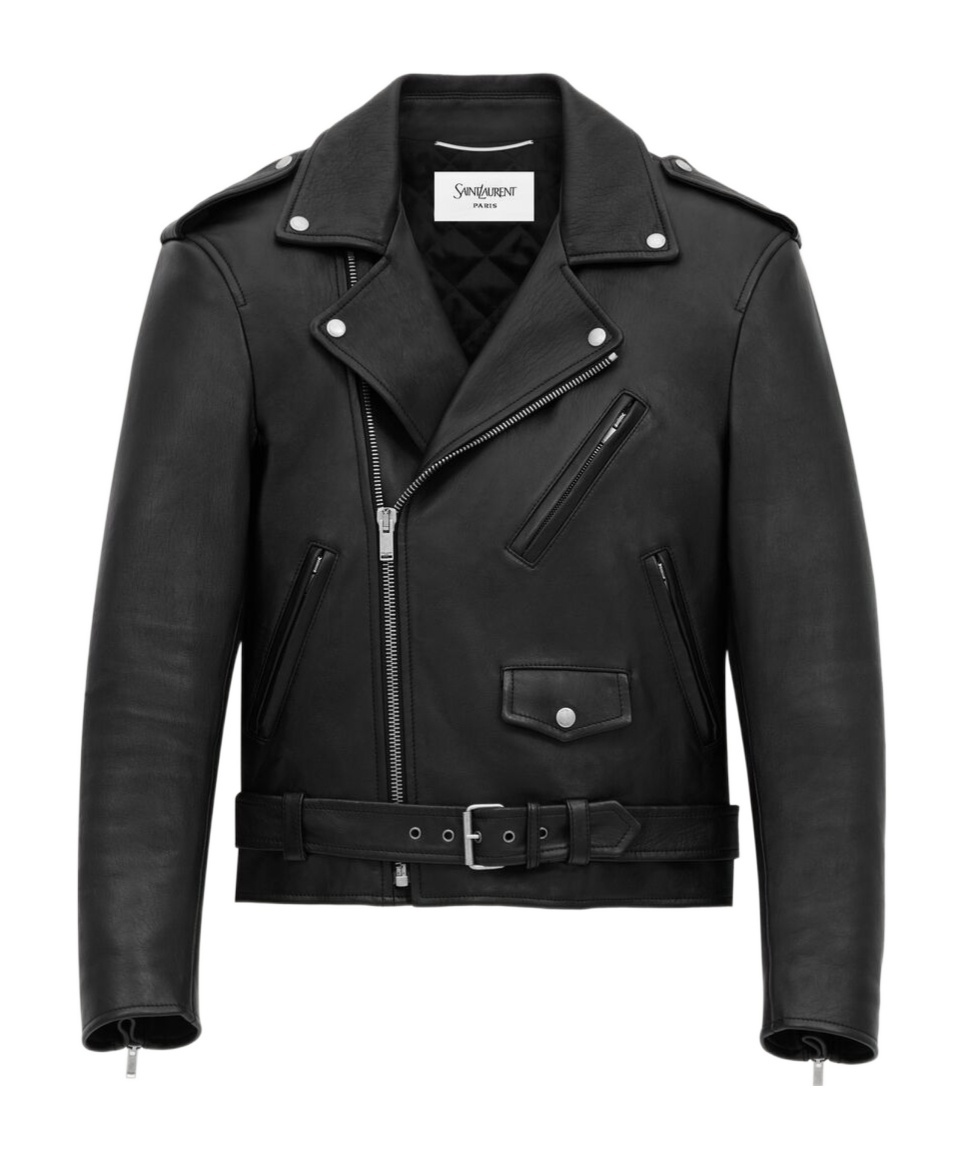 レザージャケット・コート Saint Laurent FW24 LEATHER BIKER JACKET (809830 YCRR21000) biker jacket in vintage leather and shearling | Saint