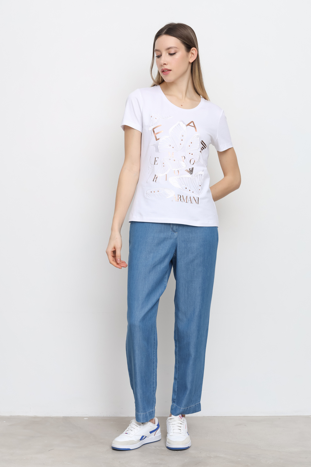 EA7 T-SHIRT WITH ROUND NECK AND SHORT SLEEVES 