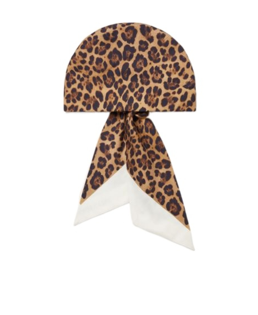 Valentino Escape Leopard Print Headband In Yellow