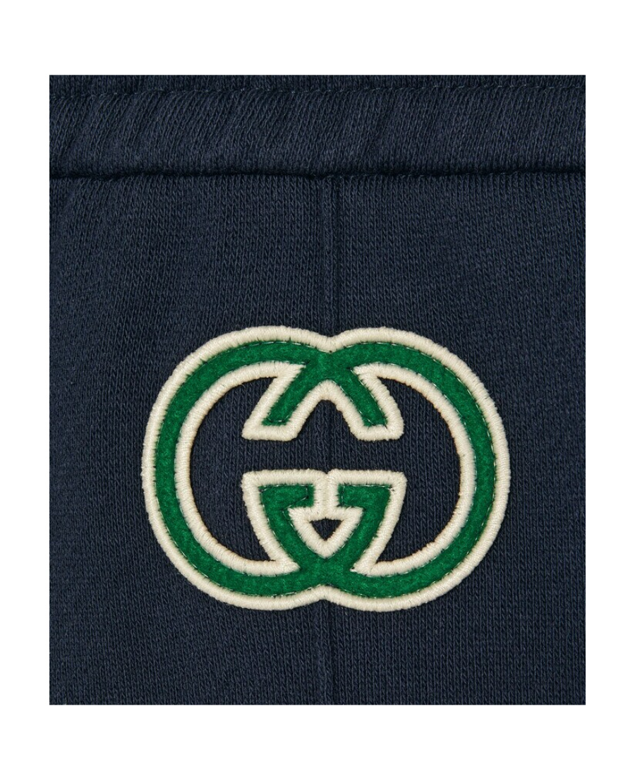 Gucci Gg-supreme Drawstring Track Pants In Blue