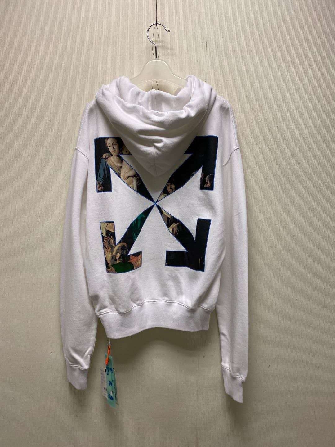 Off-white Caravaggio Painting Over Hood White Blac Fw20 Mens Logo Sweater