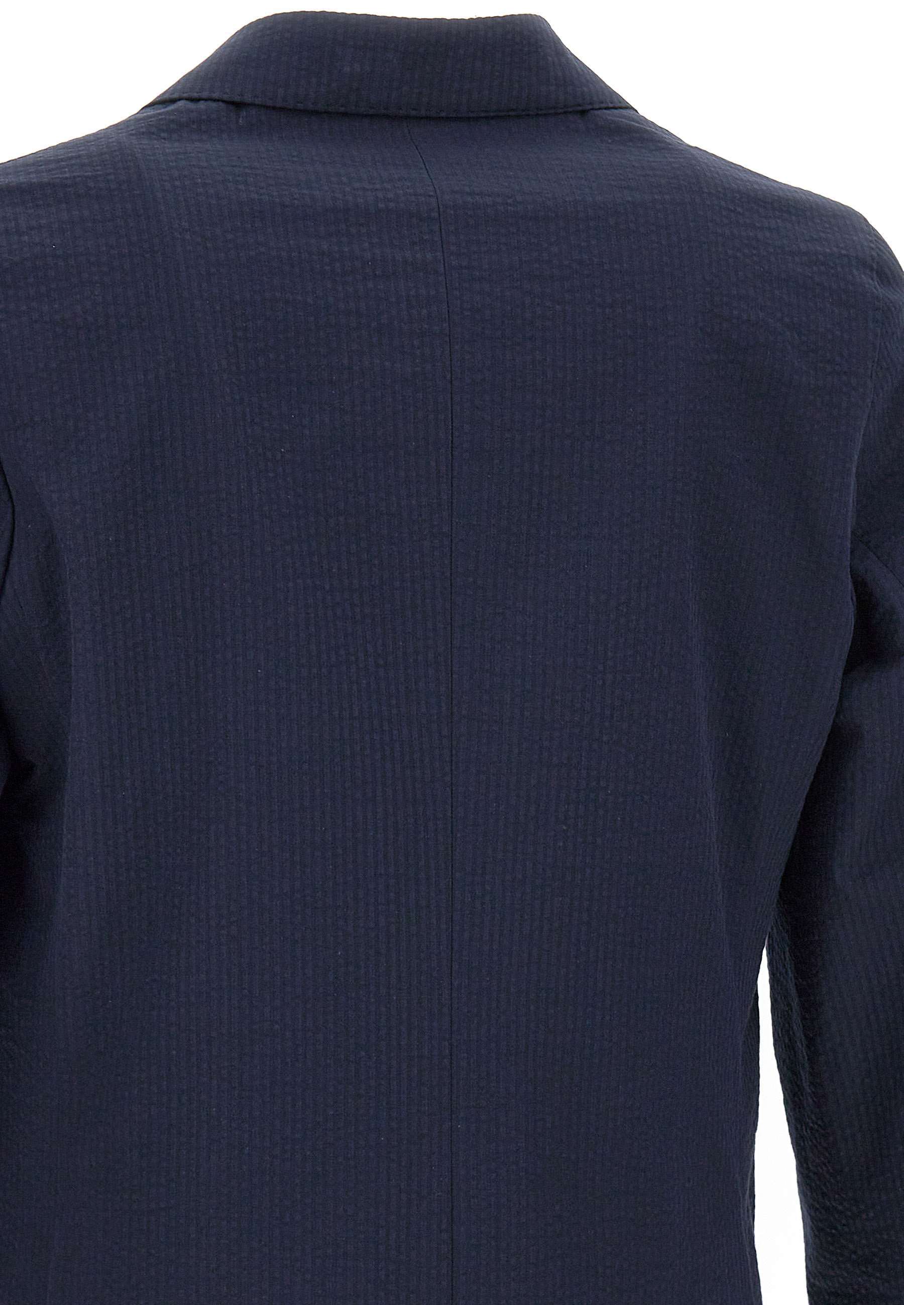 Shop Officine Generale Double Breasted Four Buttons Jacket In Dark Navy