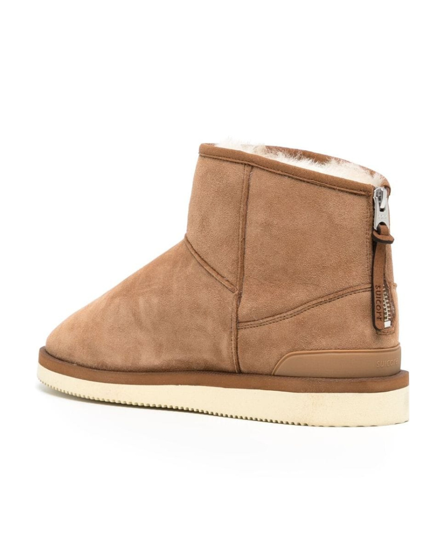 Suicoke Back Zip Boots In Nude